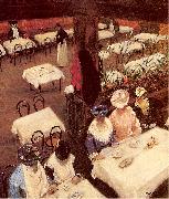 Maurer, Alfred Henry In a Cafe Spain oil painting artist